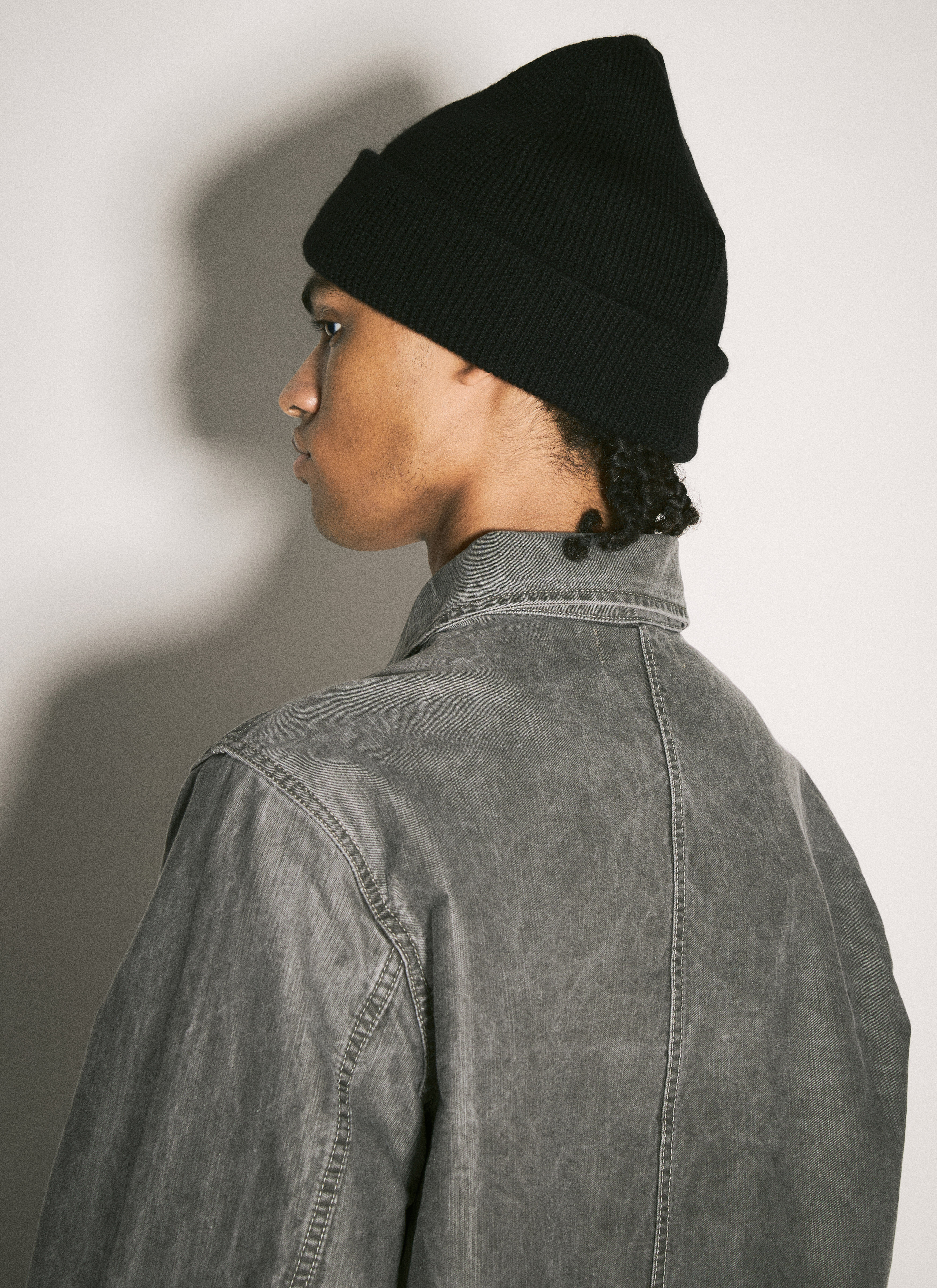 Our Legacy Men's' Wool Knit Beanie Hat in Black | LN-CC®