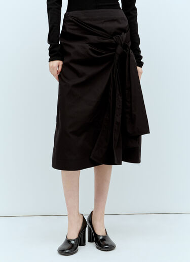 Bottega Veneta 结饰中长半裙 黑色 bov0256033