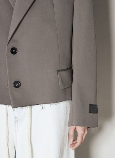 MM6 Maison Margiela 毛边西装外套 灰色 mmm0255002