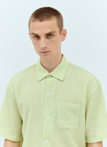 Stüssy Flat Bottom Crinkled Shirt Green sts0157005