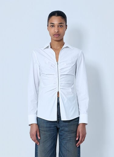 Alexander Wang Gathered Bust Shirt White awg0264008