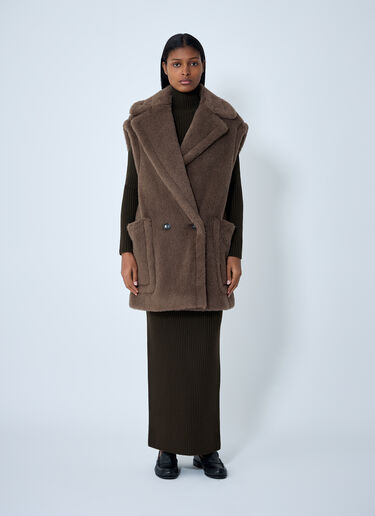 Camel-Hair Gilet Max Mara Camel-Hair Gilet Brown max0262053