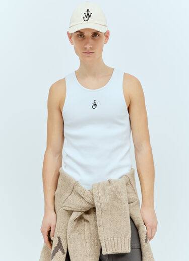 JW Anderson Anchor Embroidery Tank Top White jwa0156004