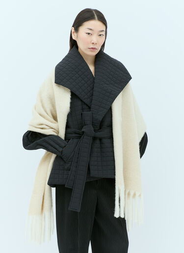 Issey Miyake 알파카 프린지 스카프 크림 ism0255014