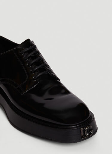 Dolce & Gabbana Brushed Michelangelo Derby Shoes Black dol0147042