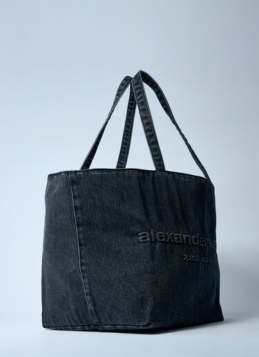Alexander Wang Denim Punch Tote Bag Grey awg0259044