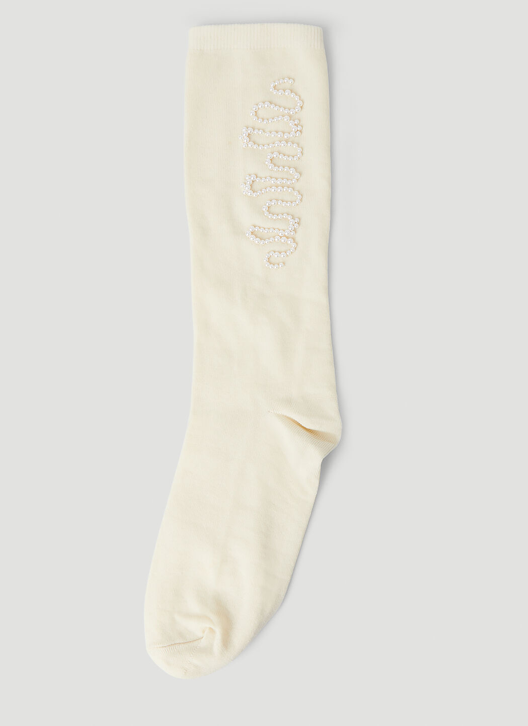 VETEMENTS Beaded Wriggle Socks White vet0254008