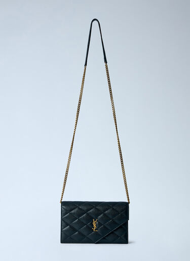 LN-CC® - Saint Laurent: Paris Chain Wallet In Grain De Poudre Leather - Black Saint Laurent Paris Chain Wallet In Grain De Poudre Leather Black sla0265133