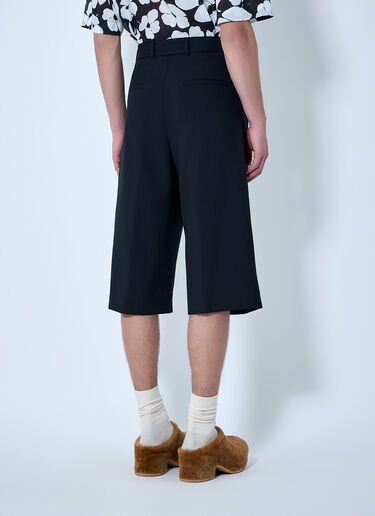 Dries Van Noten Pleated Wool Knee-Length Trousers Black dvn0163011