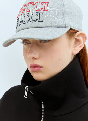 Gucci Logo Embroidery Baseball Cap Grey guc0257069