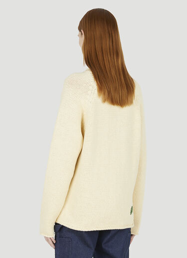 Sky High Farm Logo Embroidered Sweater Cream skh0348017