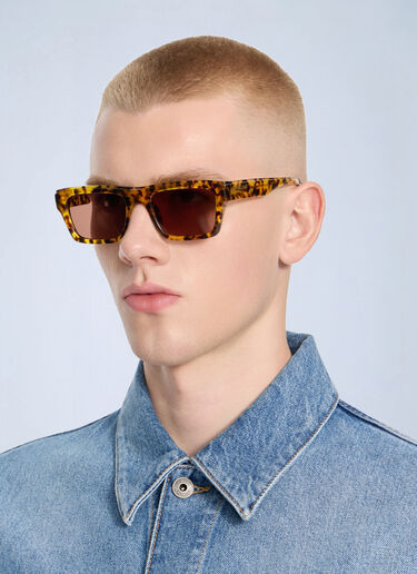 LN-CC® - Off-White: Flint Brown Lens Sunglasses - Black Off-White Flint Brown Lens Sunglasses Black ofw0364473