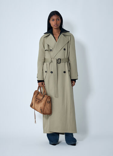 Balenciaga Cocoon Maxi Trench Coat Beige bal0262004