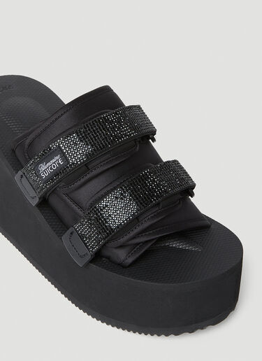 Blumarine x Suicoke Moto Platform Mules Black blm0252029