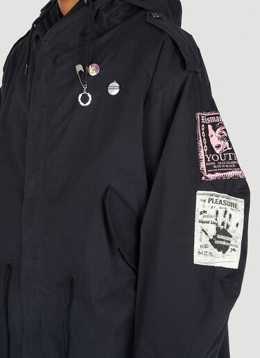 Raf Simons x Fred Perry Unisex Multi Patch Parka Coat in Black | LN-CC®