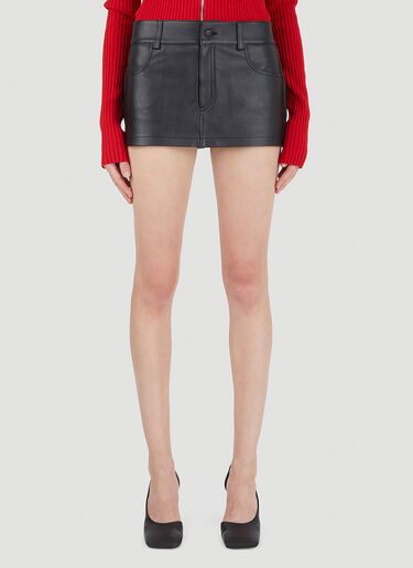 Alexander Wang Leather Mini Shorts With Skirt LN CC