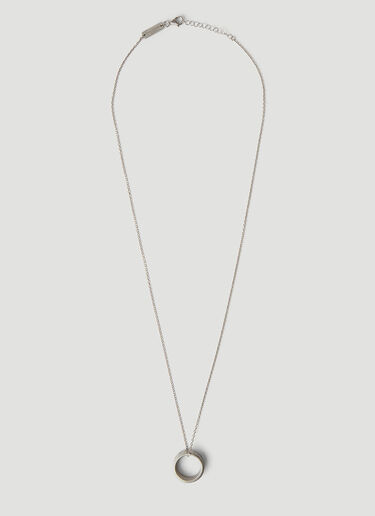 Maison Margiela Number Logo Ring Necklace Silver mla0245034