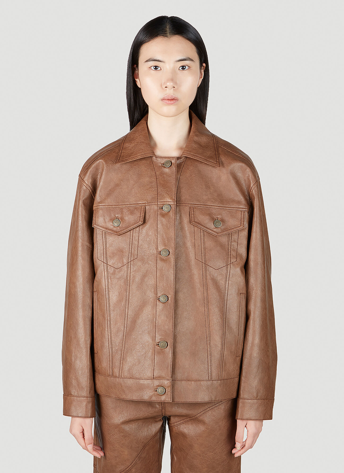 Rejina Pyo Theo Jacket In Brown