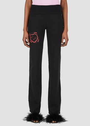Maisie Wilen Pop Logo Print Trackpants Black mwn0247002