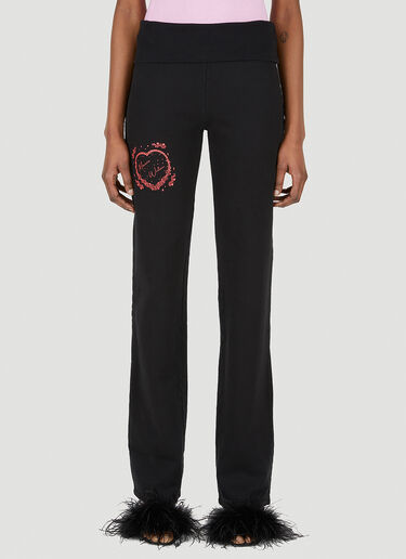 LN-CC® - Maisie Wilen: Pop Logo Print Trackpants - Black Maisie Wilen Pop Logo Print Trackpants Black mwn0247002