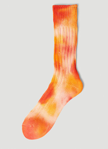 Stain Shade x Decka Socks Tie Dye Socks Orange ssd0351002