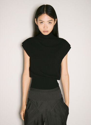 터틀넥 니트 탑 Rick Owens 터틀넥 니트 탑 블랙 ric0257012