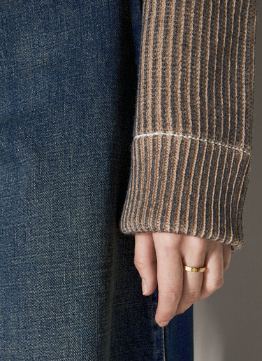 MM6 Maison Margiela 数字简约签名戒指 金色 mmm0255023