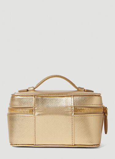 Logo Plaque Vanity Case Prada Logo Plaque Vanity Case Gold pra0251022