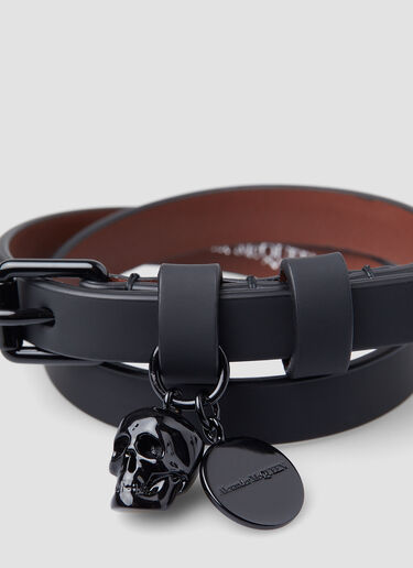 Alexander McQueen Skull Charm Wrap Bracelet Black amq0147085