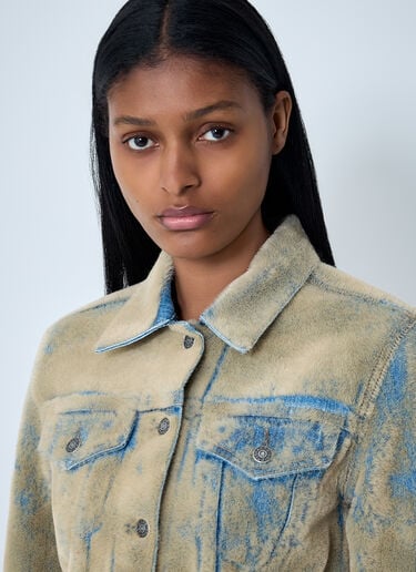 Acne Studios Flocked Denim Jacket Blue acn0262038