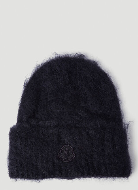 Moncler Karakorum Fuzzy Knit Beanie Hat Burgundy mnk0254002