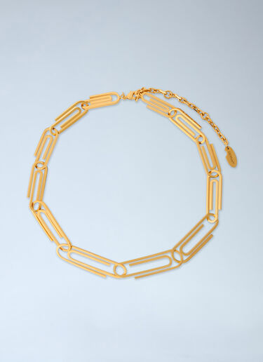 LN-CC® - Off-White: Paperclip Chain Necklace - Grey Off-White Paperclip Chain Necklace Grey ofw0264419