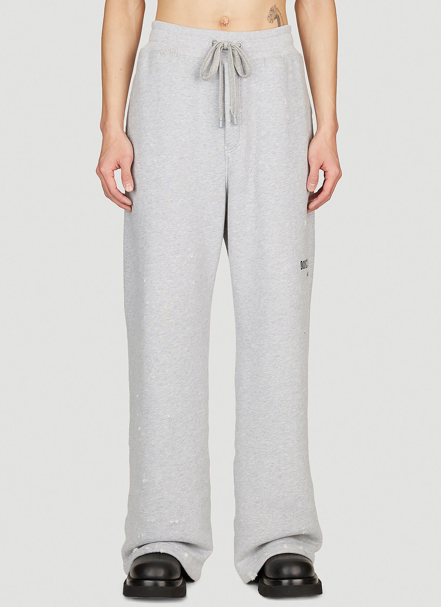 Shop Dolce & Gabbana Logo Print Track Pants In Grey