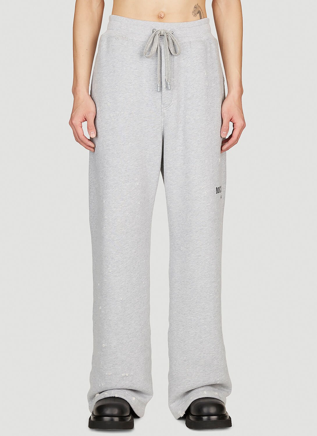 Shop Dolce & Gabbana Logo Print Track Pants In Grey