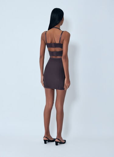 Miss Sixty x KNWLS Halter Neck Dress Brown msk0263002