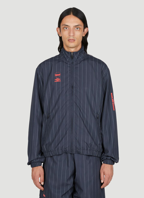 Boiler Room x Umbro Pinstripe Zip-Up Jacket Black bou0153006