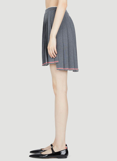 Pleated Wool-Knit Mini Skirt Thom Browne Pleated Wool-Knit Mini Skirt Grey thb0253019