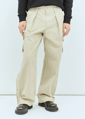 Burberry Cotton Cargo Pants Cream bur0157004