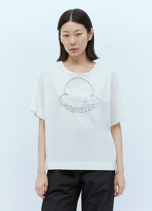 Moncler Shoe Lace Logo Top White mon0256021
