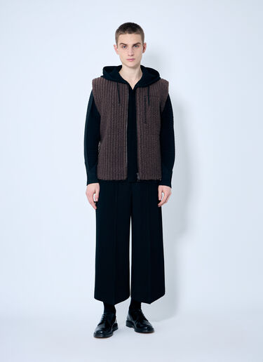 Homme Plissé Issey Miyake 羊毛罗纹背心  棕色 hmp0159012