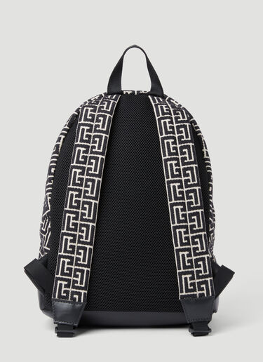 Monogram Jacquard Backpack Balmain Monogram Jacquard Backpack Black bln0153032