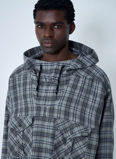 Check Hooded Sweatshirt Martine Rose Check Hooded Sweatshirt Grey mtr0162011