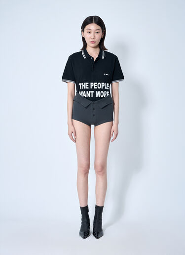 Sia Arnika Text Print Polo Shirt Black sia0260006