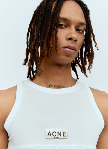 Acne Studios Logo Patch Tank Top White acn0156008