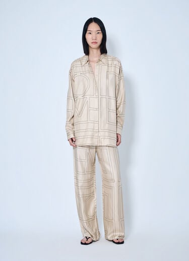 LN-CC® - Toteme: Classic Embroidered Shirt - Cream Toteme Classic Embroidered Shirt Cream tot0265012