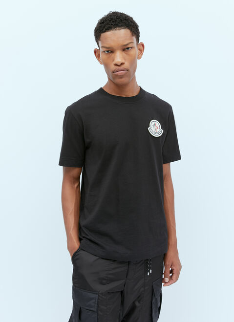 Moncler x Pharrell Williams Logo Patch T-Shirt Black mpw0354002