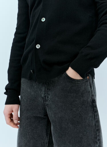 Comme Des Garçons PLAY Logo Patch Wool Cardigan Black cpl0355021