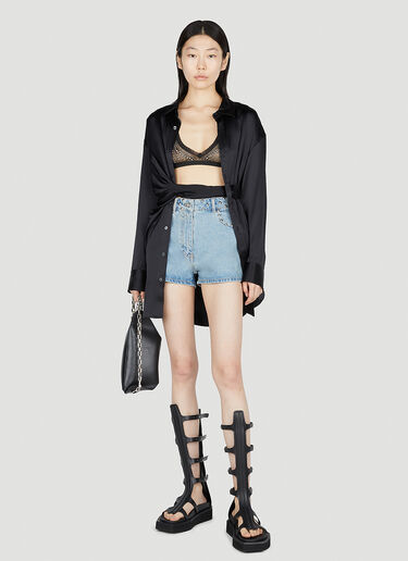 Studded Denim Shorts Rabanne Studded Denim Shorts Blue pac0252016
