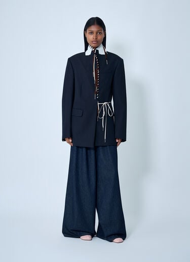 Dries Van Noten Baftan Embellished Blazer Navy dvn0262018