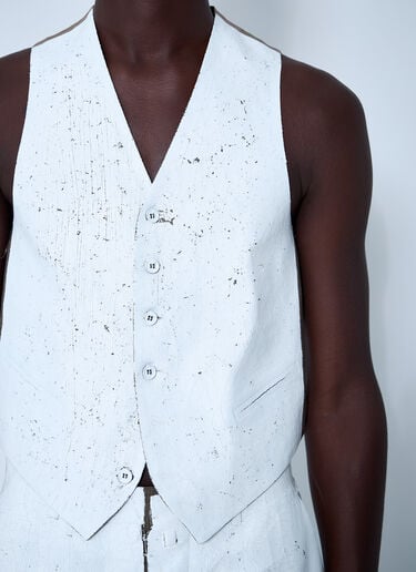MM6 Maison Margiela Half Painted Vest White mmm0160003